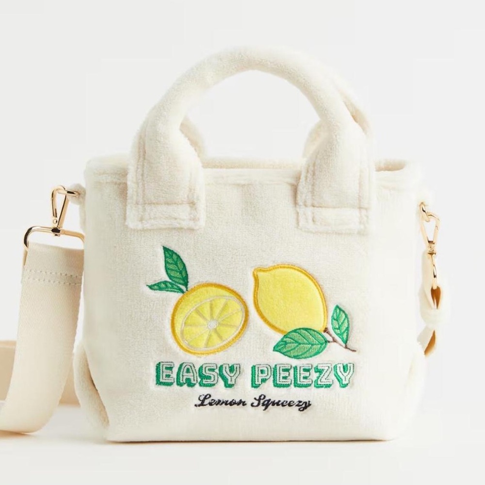 H&M Lemon Easy Peezy Crossbody Cream Bag